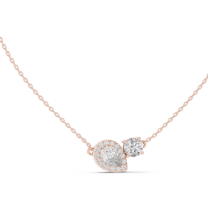 2.415 CT Lab-Created VVS-VS EF CVD Diamond Necklace | Pear Cut Diamonds | 18KT, 14KT, Rose, Yellow, White Gold | Luxury Fine Jewelry