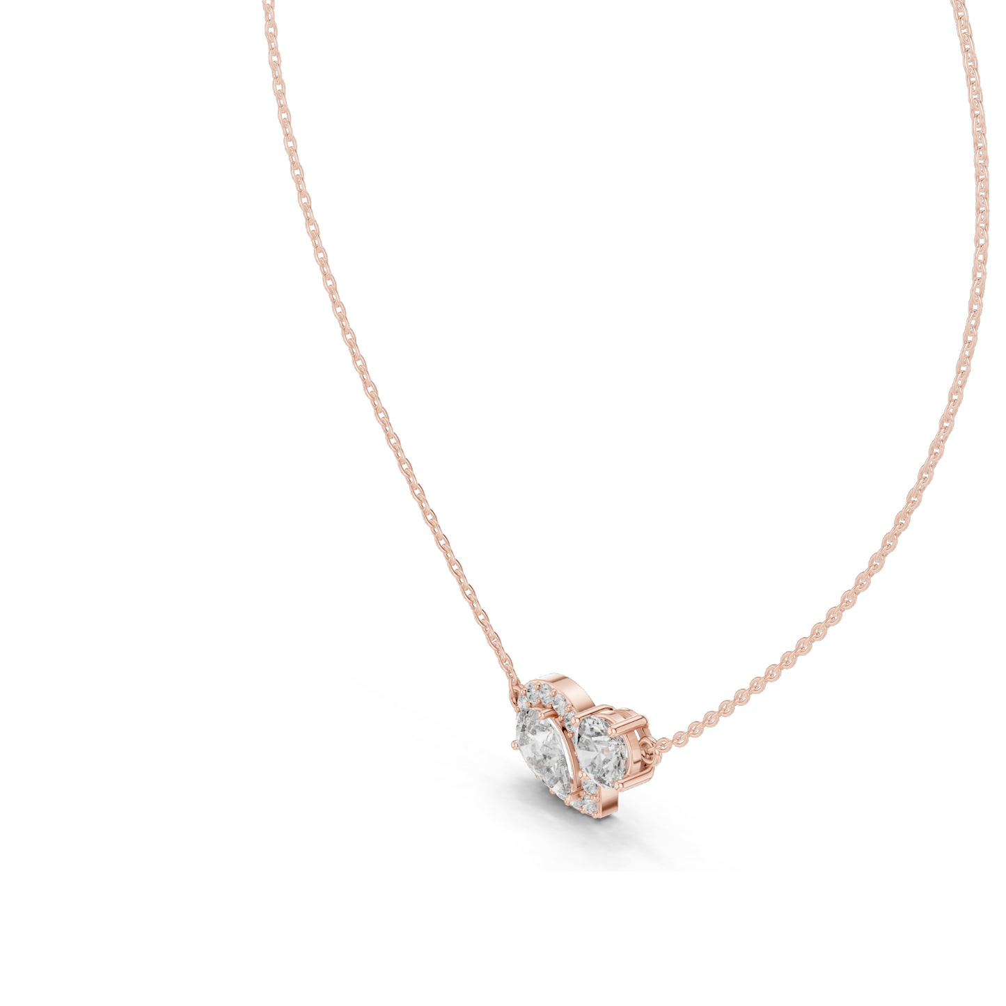 2.415 CT Lab-Created VVS-VS EF CVD Diamond Necklace | Pear Cut Diamonds | 18KT, 14KT, Rose, Yellow, White Gold | Luxury Fine Jewelry