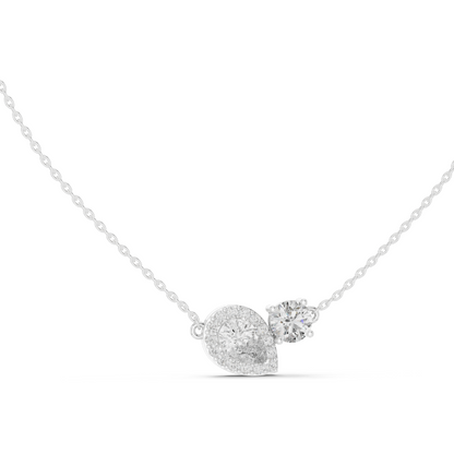 2.415 CT Lab-Created VVS-VS EF CVD Diamond Necklace | Pear Cut Diamonds | 18KT, 14KT, Rose, Yellow, White Gold | Luxury Fine Jewelry