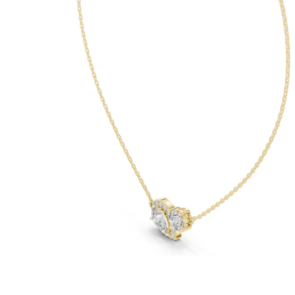 2.415 CT Lab-Created VVS-VS EF CVD Diamond Necklace | Pear Cut Diamonds | 18KT, 14KT, Rose, Yellow, White Gold | Luxury Fine Jewelry