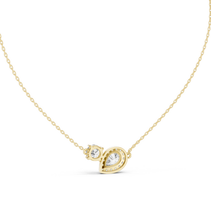 2.415 CT Lab-Created VVS-VS EF CVD Diamond Necklace | Pear Cut Diamonds | 18KT, 14KT, Rose, Yellow, White Gold | Luxury Fine Jewelry