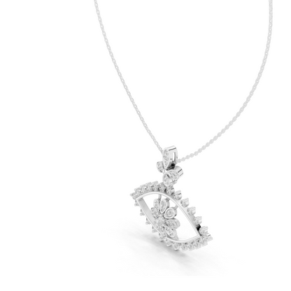 2.282 CT Lab-Created Diamond Eye Pendant Necklace | VVS-VS EF CVD Diamonds in 18KT, 14KT Rose, Yellow, White Gold