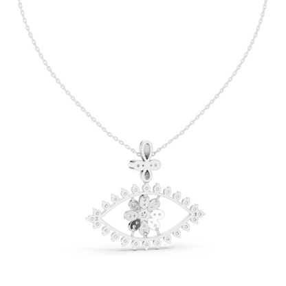 2.282 CT Lab-Created Diamond Eye Pendant Necklace | VVS-VS EF CVD Diamonds in 18KT, 14KT Rose, Yellow, White Gold