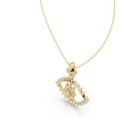 2.282 CT Lab-Created Diamond Eye Pendant Necklace | VVS-VS EF CVD Diamonds in 18KT, 14KT Rose, Yellow, White Gold