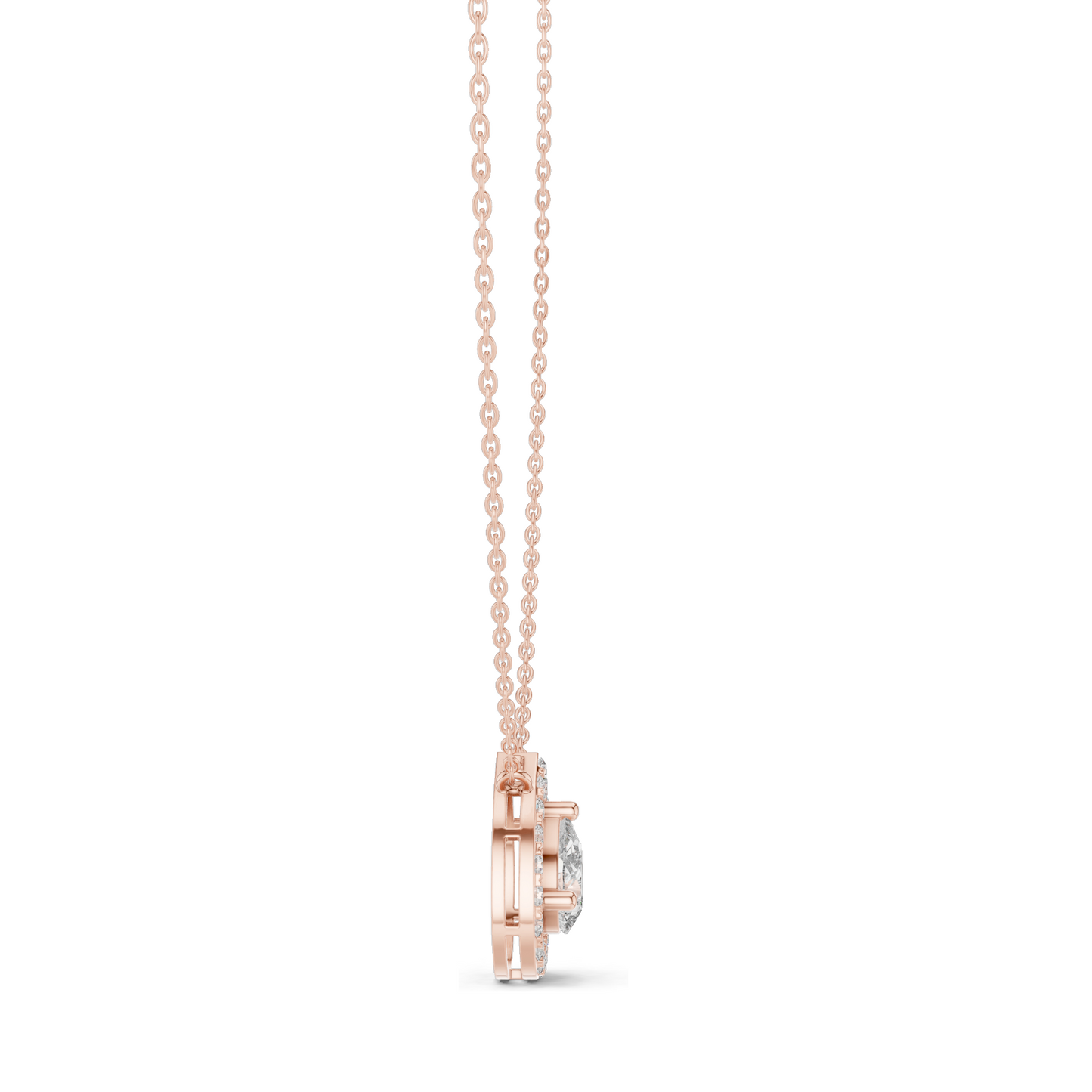 1.945 CT Lab-Created VVS-VS EF CVD Diamond Pendant Necklace | Elegant Pear Cut | 18KT, 14KT, Rose, Yellow, White Gold | Luxury Fine Jewelry