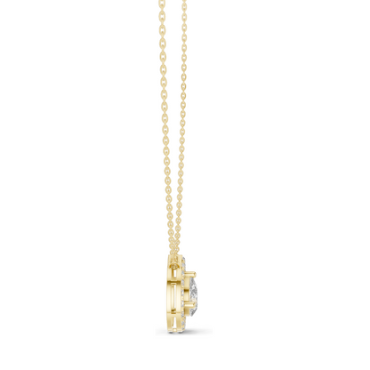 1.945 CT Lab-Created VVS-VS EF CVD Diamond Pendant Necklace | Elegant Pear Cut | 18KT, 14KT, Rose, Yellow, White Gold | Luxury Fine Jewelry