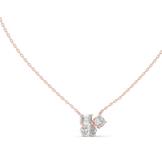 1.48 CT Lab-Created VVS-VS EF CVD Diamond Pendant Necklace | 18KT, 14KT, Rose, Yellow, White Gold | Elegant Fine Jewelry