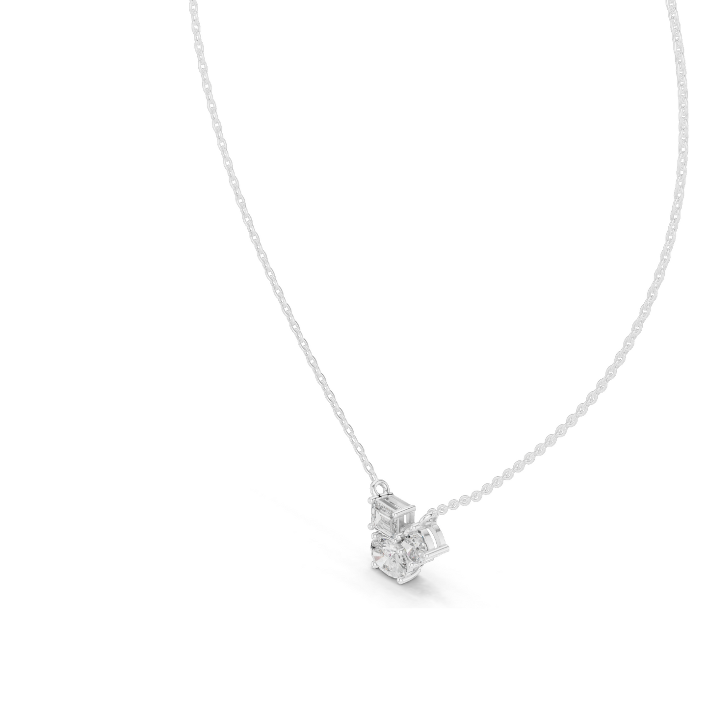 1.48 CT Lab-Created VVS-VS EF CVD Diamond Pendant Necklace | 18KT, 14KT, Rose, Yellow, White Gold | Elegant Fine Jewelry