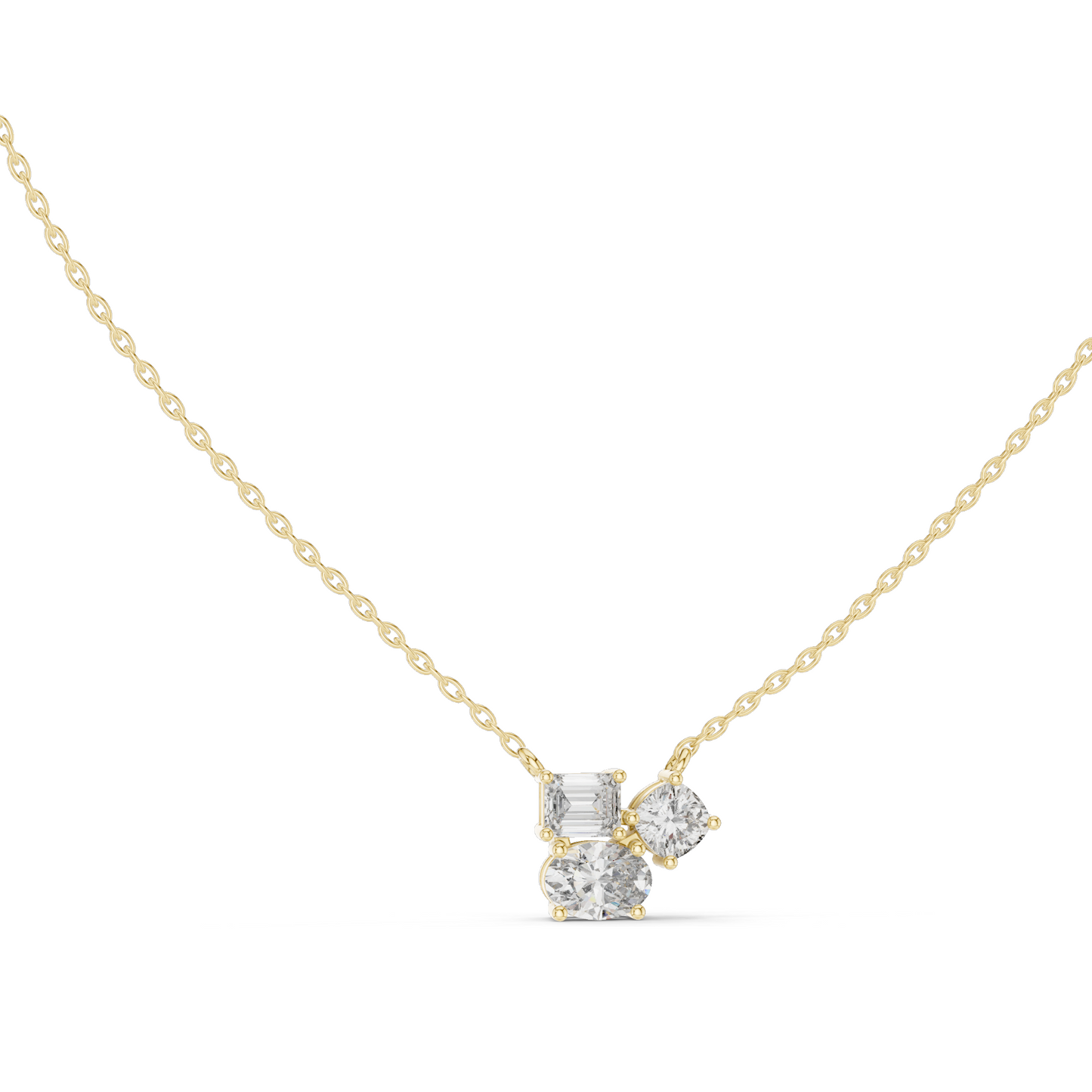 1.48 CT Lab-Created VVS-VS EF CVD Diamond Pendant Necklace | 18KT, 14KT, Rose, Yellow, White Gold | Elegant Fine Jewelry