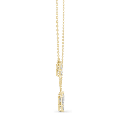 2.55 CT Lab-Created VVS-VS EF CVD Diamond Pendant Necklace | Princess Cut Diamonds | 18KT Rose, Yellow, White Gold | Luxury Fine Jewelry