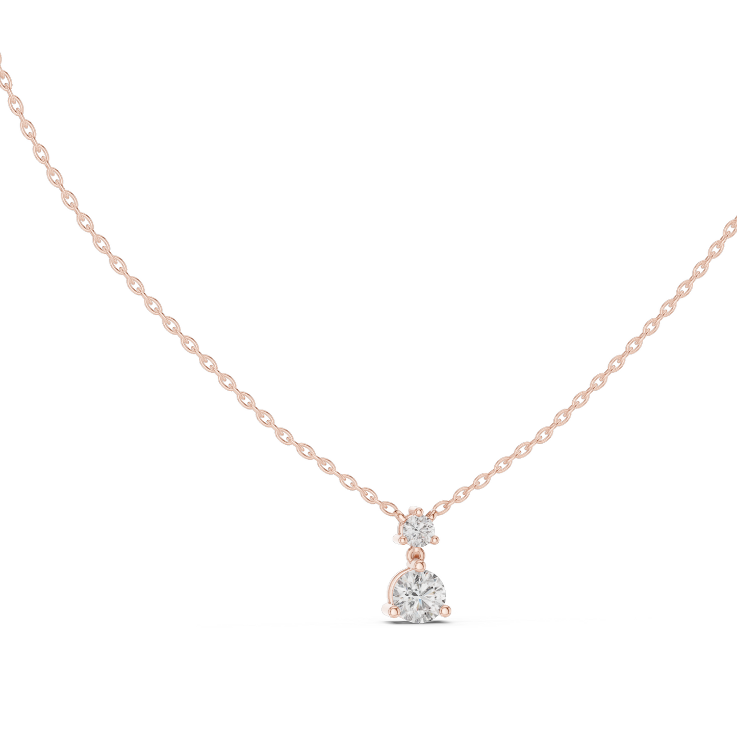 0.61 CT Lab-Created VVS-VS EF CVD Diamond Pendant Necklace | 18KT, 14KT, Rose, Yellow, White Gold | Elegant Fine Jewelry
