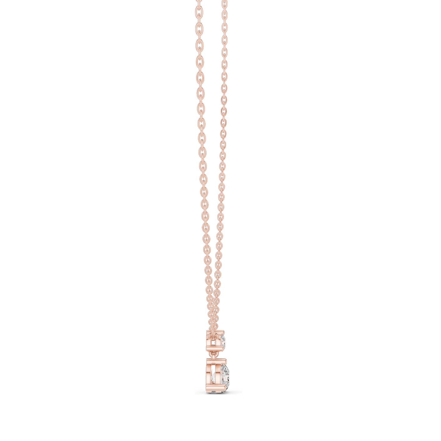 0.61 CT Lab-Created VVS-VS EF CVD Diamond Pendant Necklace | 18KT, 14KT, Rose, Yellow, White Gold | Elegant Fine Jewelry