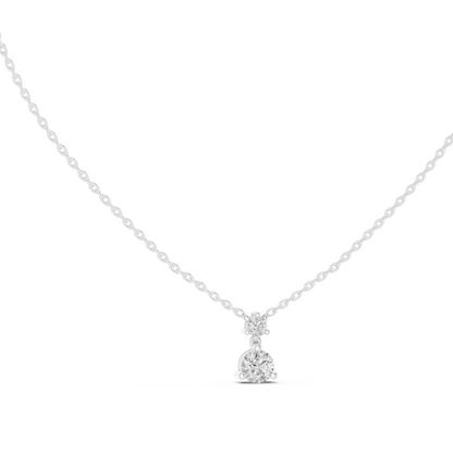 0.61 CT Lab-Created VVS-VS EF CVD Diamond Pendant Necklace | 18KT, 14KT, Rose, Yellow, White Gold | Elegant Fine Jewelry