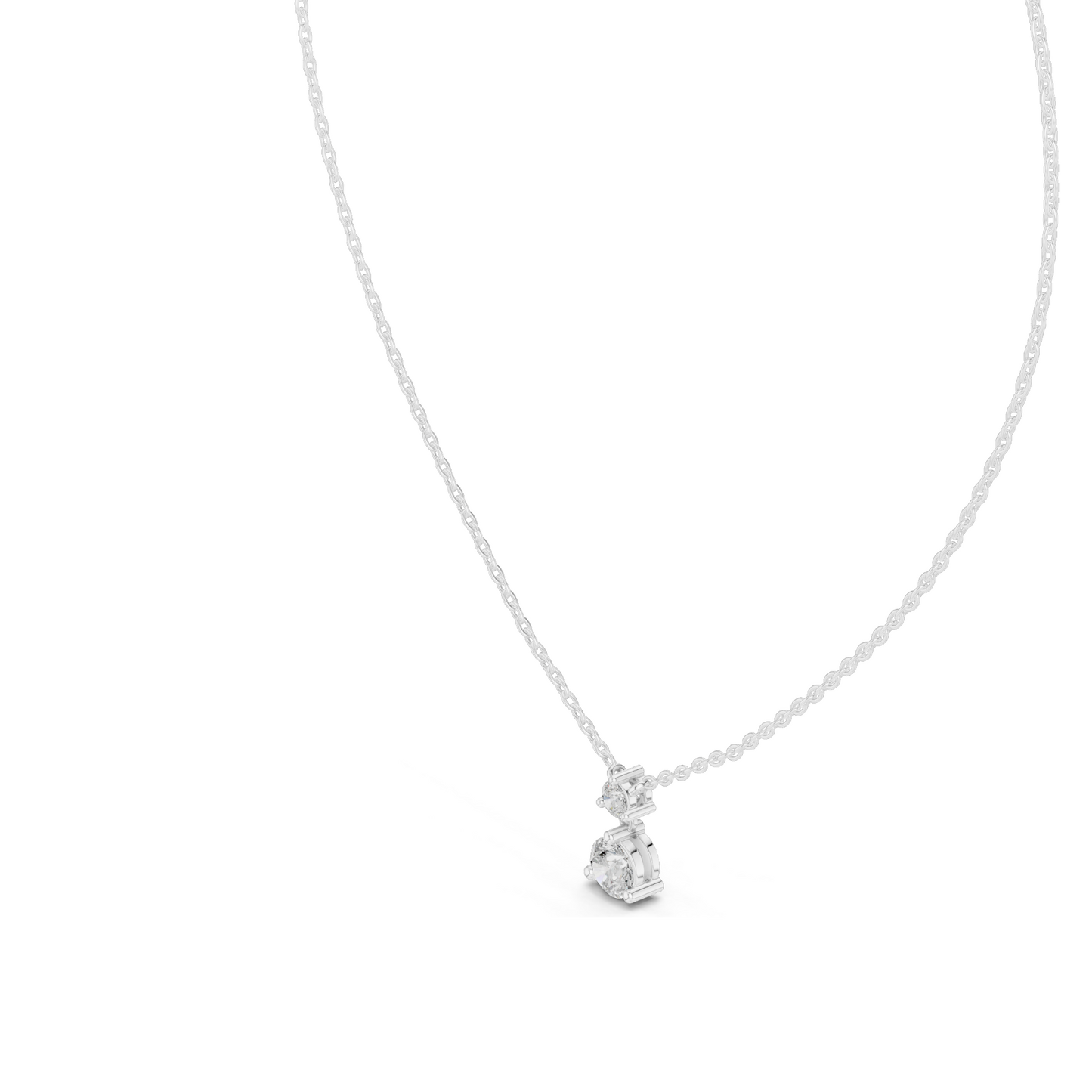 0.61 CT Lab-Created VVS-VS EF CVD Diamond Pendant Necklace | 18KT, 14KT, Rose, Yellow, White Gold | Elegant Fine Jewelry