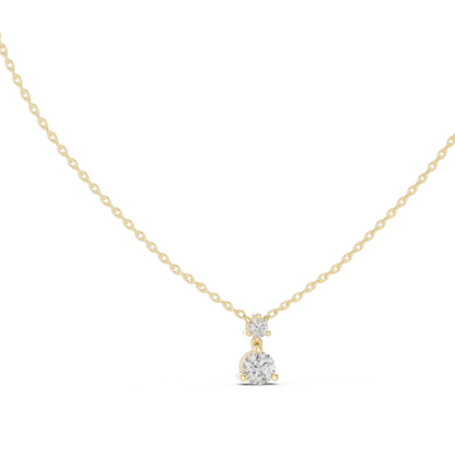 0.61 CT Lab-Created VVS-VS EF CVD Diamond Pendant Necklace | 18KT, 14KT, Rose, Yellow, White Gold | Elegant Fine Jewelry