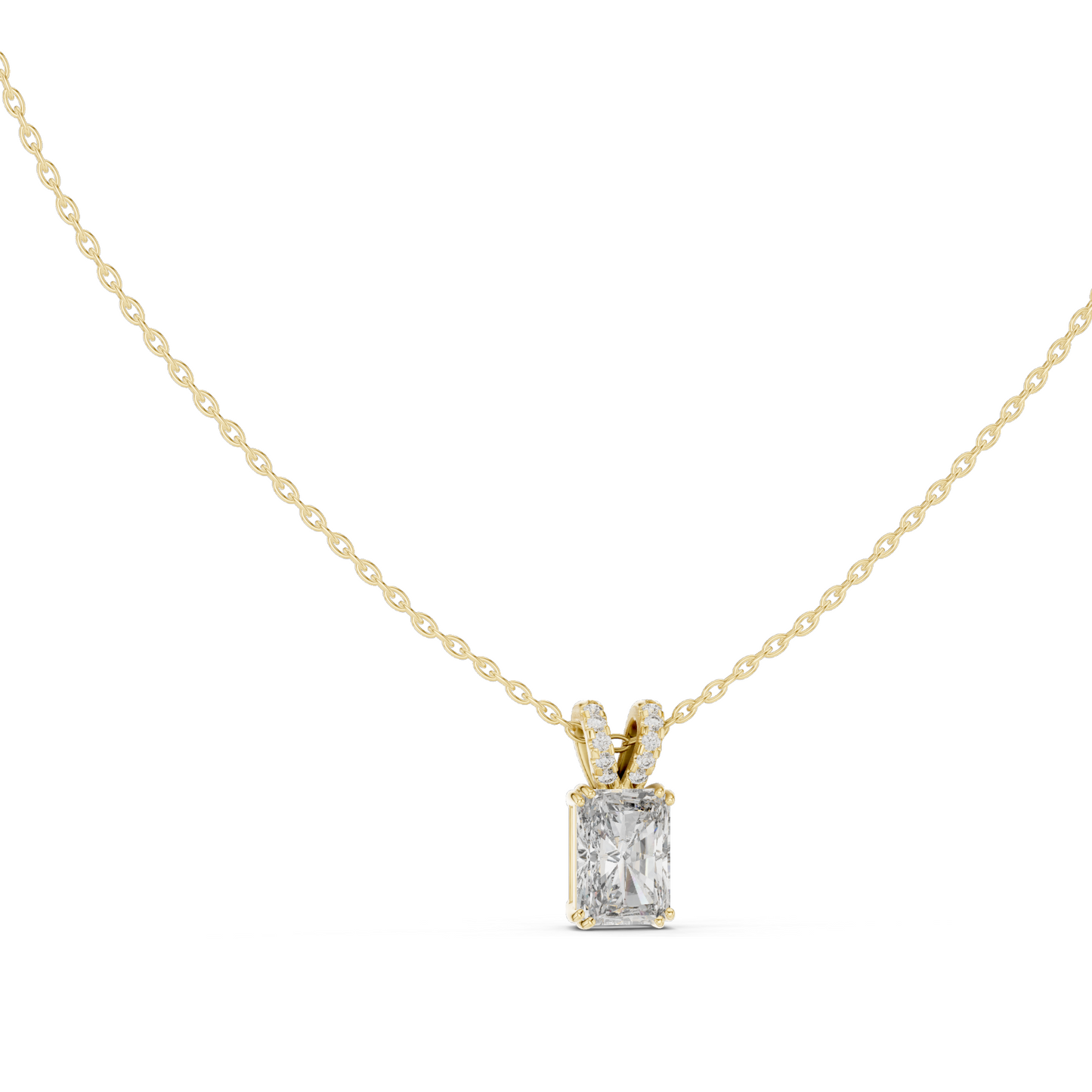 2.137 CT Lab-Created VVS-VS EF CVD Diamond Pendant Necklace | Available in 18KT, 14KT, Rose, Yellow, White Gold
