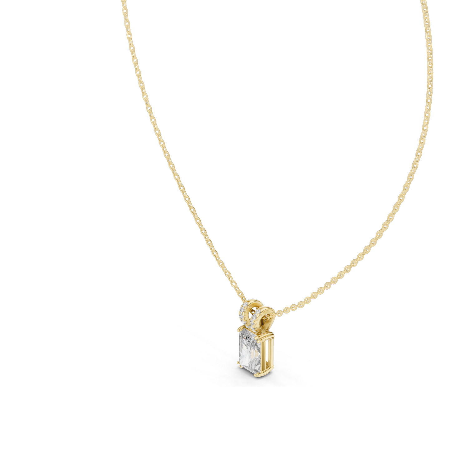 2.137 CT Lab-Created VVS-VS EF CVD Diamond Pendant Necklace | Available in 18KT, 14KT, Rose, Yellow, White Gold