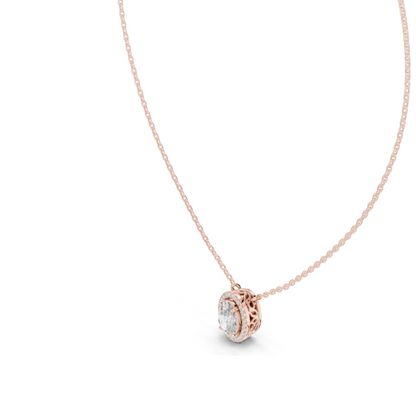 1.363 CT Lab-Created Diamond Pendant Necklace | VVS-VS EF CVD Diamonds | Available in 18KT, 14KT, Rose, Yellow, White Gold | Elegant Fine Jewelry