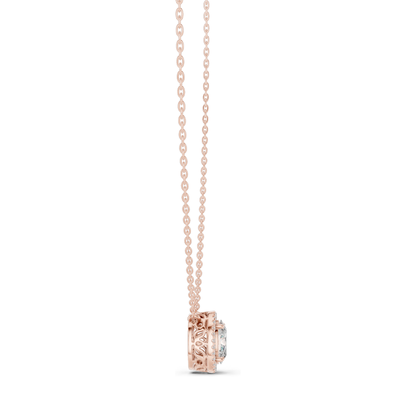 1.363 CT Lab-Created Diamond Pendant Necklace | VVS-VS EF CVD Diamonds | Available in 18KT, 14KT, Rose, Yellow, White Gold | Elegant Fine Jewelry
