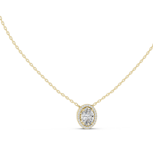 1.363 CT Lab-Created Diamond Pendant Necklace | VVS-VS EF CVD Diamonds | Available in 18KT, 14KT, Rose, Yellow, White Gold | Elegant Fine Jewelry