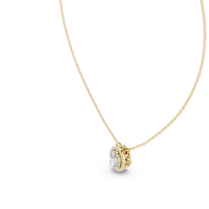 1.363 CT Lab-Created Diamond Pendant Necklace | VVS-VS EF CVD Diamonds | Available in 18KT, 14KT, Rose, Yellow, White Gold | Elegant Fine Jewelry