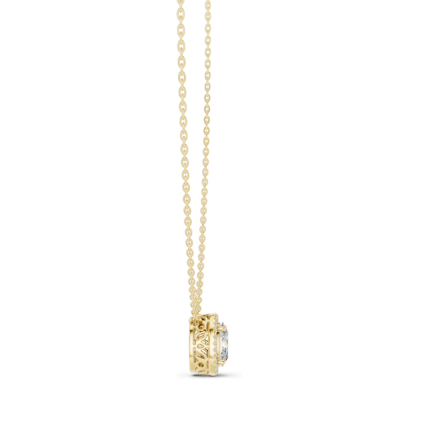 1.363 CT Lab-Created Diamond Pendant Necklace | VVS-VS EF CVD Diamonds | Available in 18KT, 14KT, Rose, Yellow, White Gold | Elegant Fine Jewelry