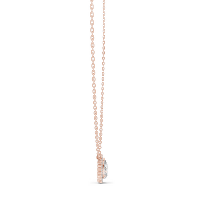 0.849 CT Lab-Created VVS-VS EF CVD Diamond Necklace | Pear Cut Design | 18KT, 14KT, Rose, Yellow, White Gold | Luxury Fine Jewelry