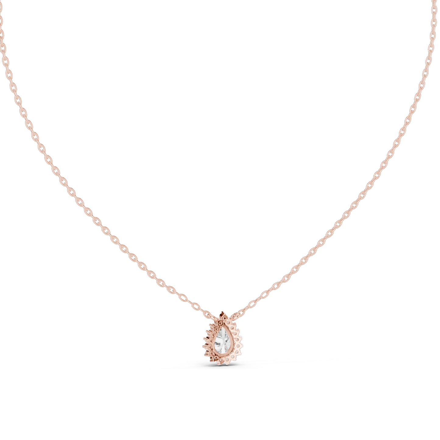 0.849 CT Lab-Created VVS-VS EF CVD Diamond Necklace | Pear Cut Design | 18KT, 14KT, Rose, Yellow, White Gold | Luxury Fine Jewelry