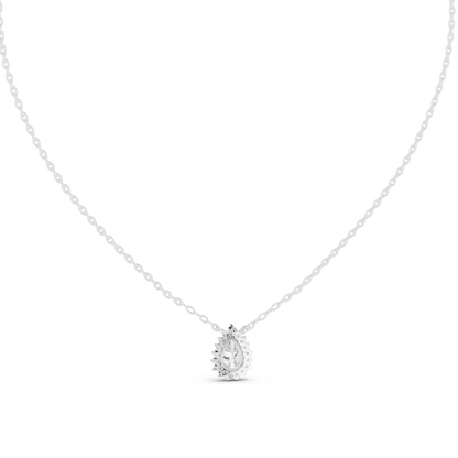 0.849 CT Lab-Created VVS-VS EF CVD Diamond Necklace | Pear Cut Design | 18KT, 14KT, Rose, Yellow, White Gold | Luxury Fine Jewelry