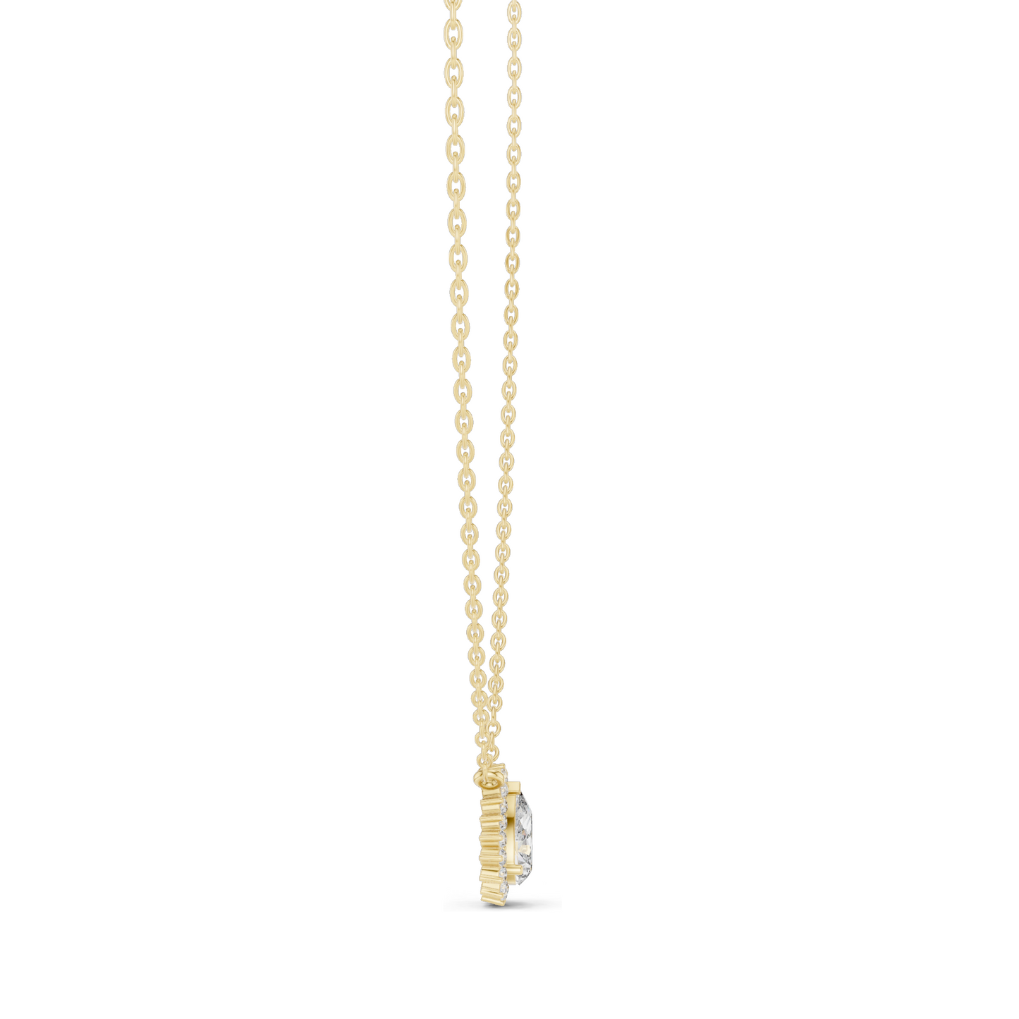 0.849 CT Lab-Created VVS-VS EF CVD Diamond Necklace | Pear Cut Design | 18KT, 14KT, Rose, Yellow, White Gold | Luxury Fine Jewelry
