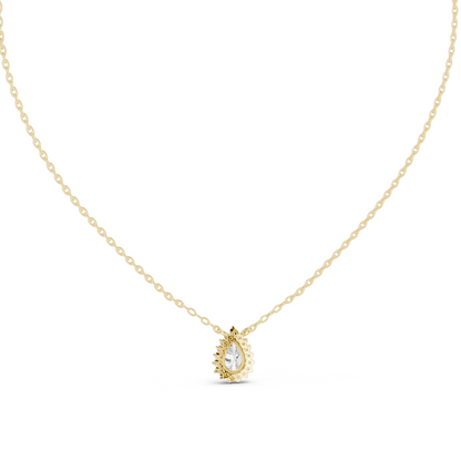 0.849 CT Lab-Created VVS-VS EF CVD Diamond Necklace | Pear Cut Design | 18KT, 14KT, Rose, Yellow, White Gold | Luxury Fine Jewelry