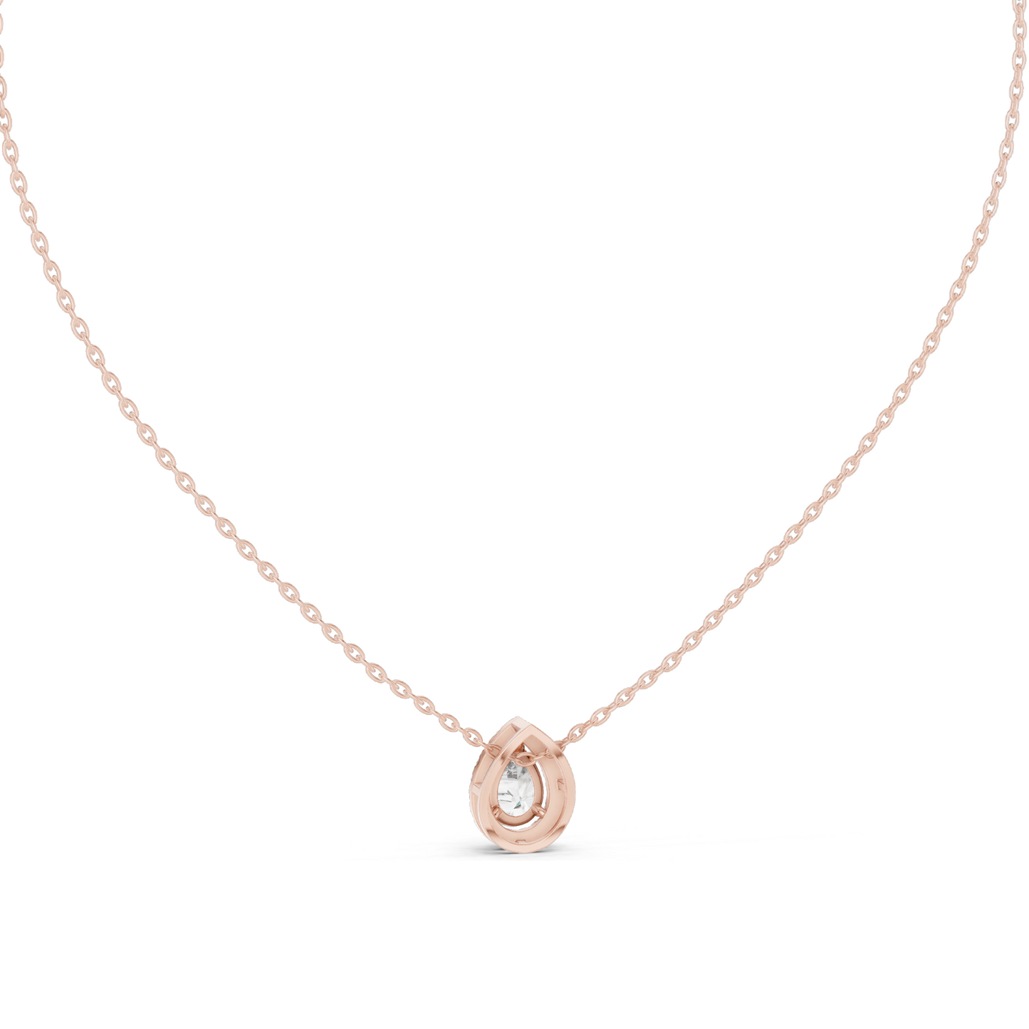 0.875 CT Lab-Created VVS-VS EF CVD Diamond Necklace | Pear Cut Diamond | 18KT, 14KT, Rose, Yellow, White Gold