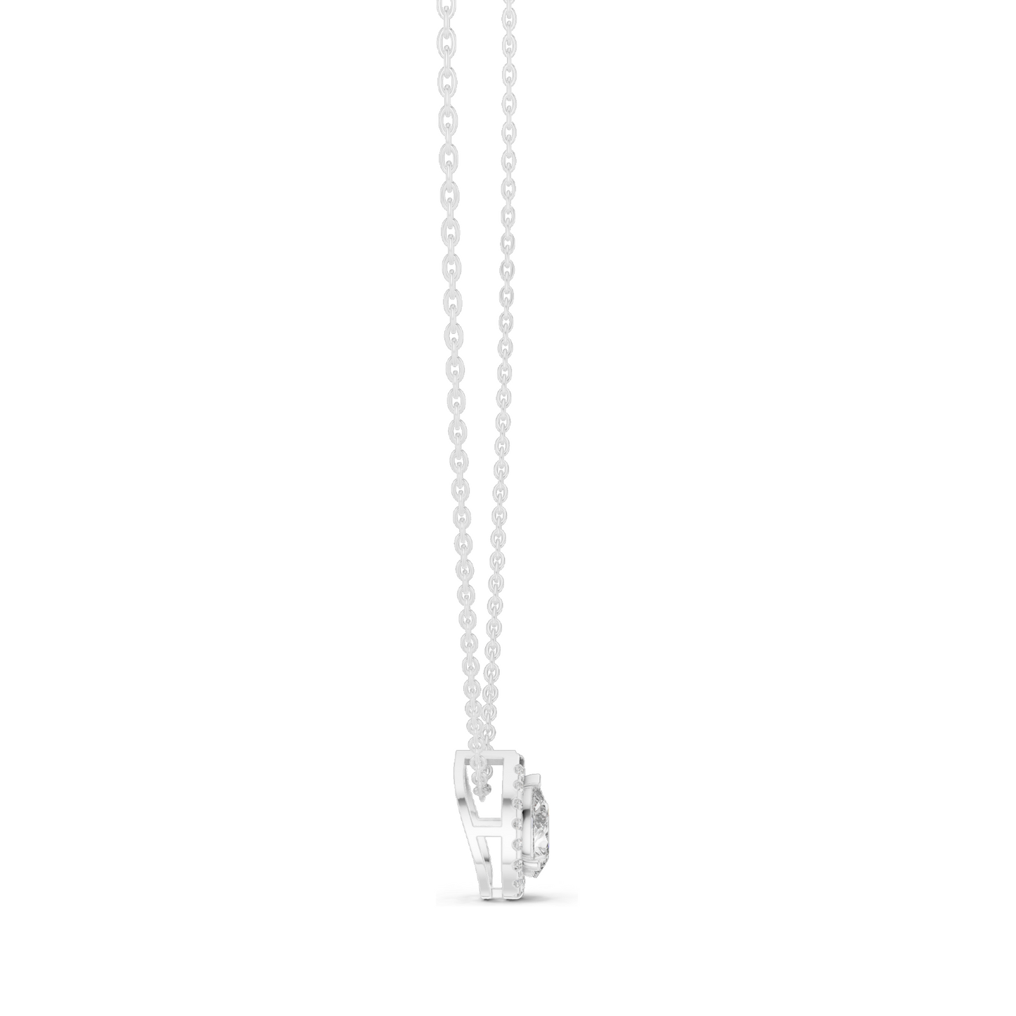 0.875 CT Lab-Created VVS-VS EF CVD Diamond Necklace | Pear Cut Diamond | 18KT, 14KT, Rose, Yellow, White Gold