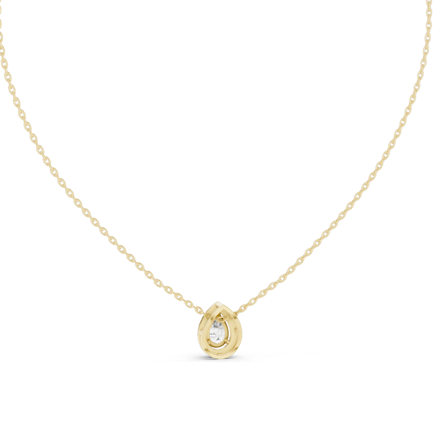 0.875 CT Lab-Created VVS-VS EF CVD Diamond Necklace | Pear Cut Diamond | 18KT, 14KT, Rose, Yellow, White Gold