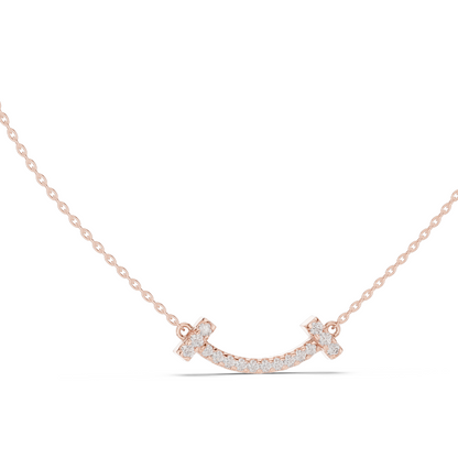 0.38 CT Lab-Grown VVS-VS EF Diamond Bar Necklace | Pave Set Round Brilliant Cut | 18KT/14KT Rose, Yellow, White Gold | Fine Jewelry