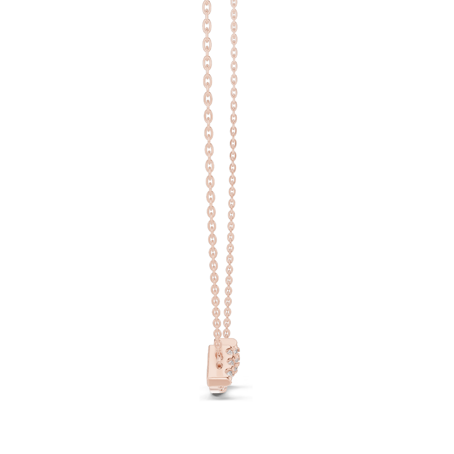 0.38 CT Lab-Grown VVS-VS EF Diamond Bar Necklace | Pave Set Round Brilliant Cut | 18KT/14KT Rose, Yellow, White Gold | Fine Jewelry