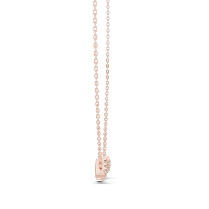 0.38 CT Lab-Grown VVS-VS EF Diamond Bar Necklace | Pave Set Round Brilliant Cut | 18KT/14KT Rose, Yellow, White Gold | Fine Jewelry