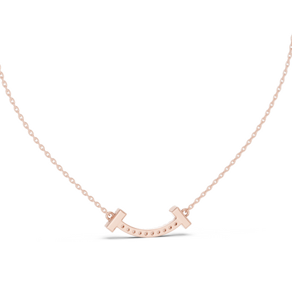 0.38 CT Lab-Grown VVS-VS EF Diamond Bar Necklace | Pave Set Round Brilliant Cut | 18KT/14KT Rose, Yellow, White Gold | Fine Jewelry