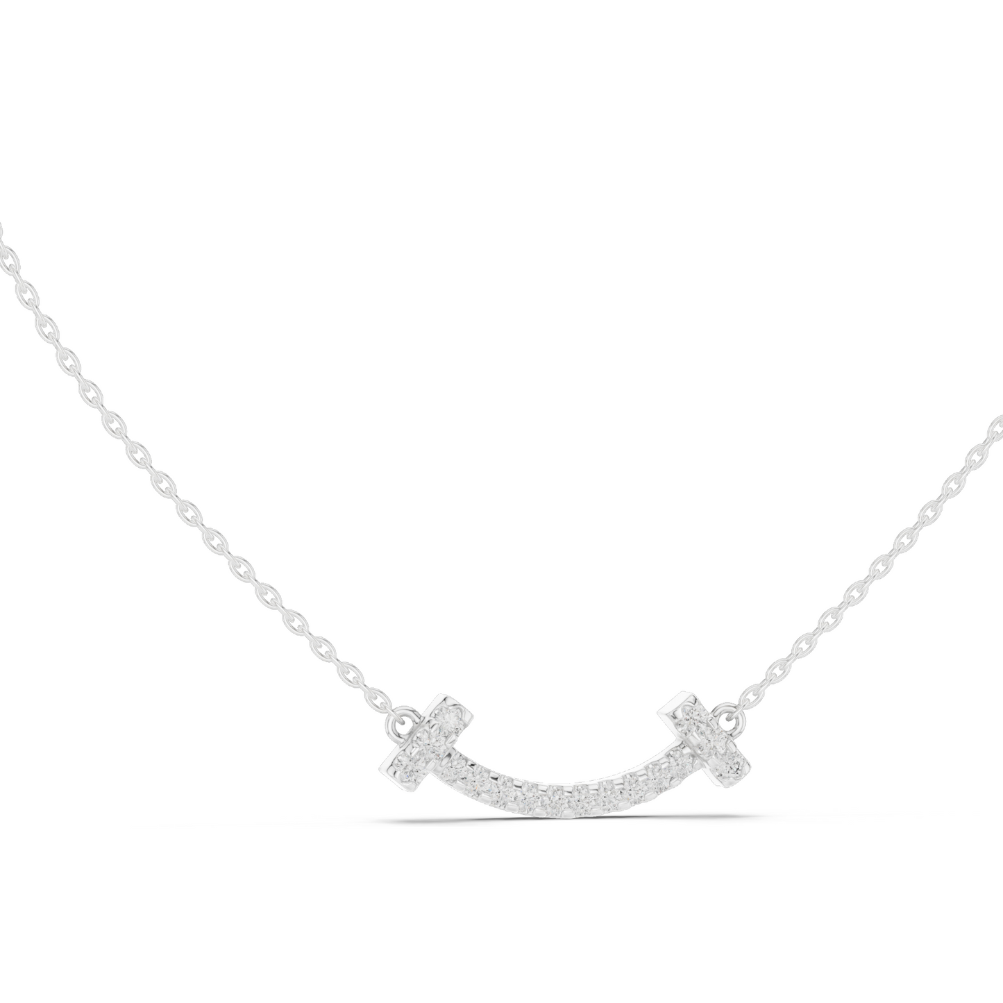 0.38 CT Lab-Grown VVS-VS EF Diamond Bar Necklace | Pave Set Round Brilliant Cut | 18KT/14KT Rose, Yellow, White Gold | Fine Jewelry