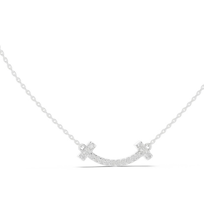 0.38 CT Lab-Grown VVS-VS EF Diamond Bar Necklace | Pave Set Round Brilliant Cut | 18KT/14KT Rose, Yellow, White Gold | Fine Jewelry