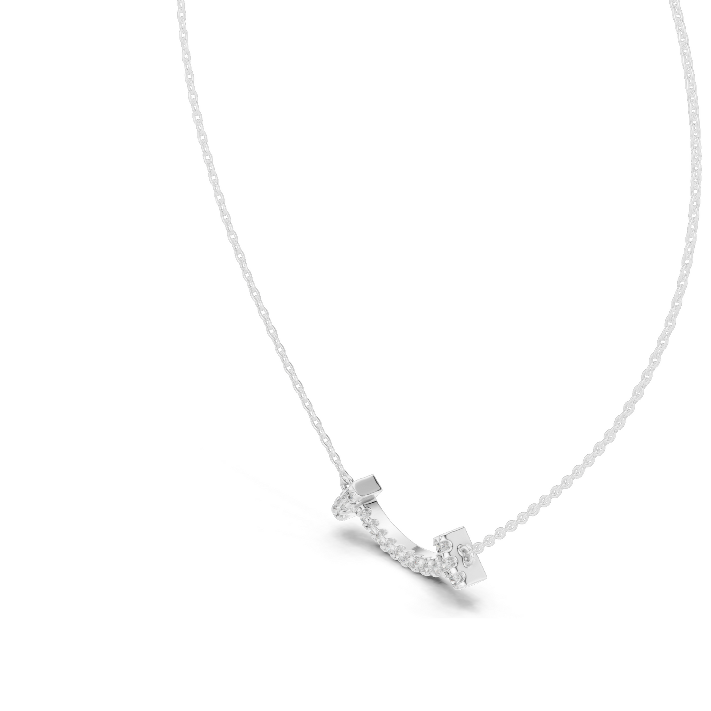 0.38 CT Lab-Grown VVS-VS EF Diamond Bar Necklace | Pave Set Round Brilliant Cut | 18KT/14KT Rose, Yellow, White Gold | Fine Jewelry