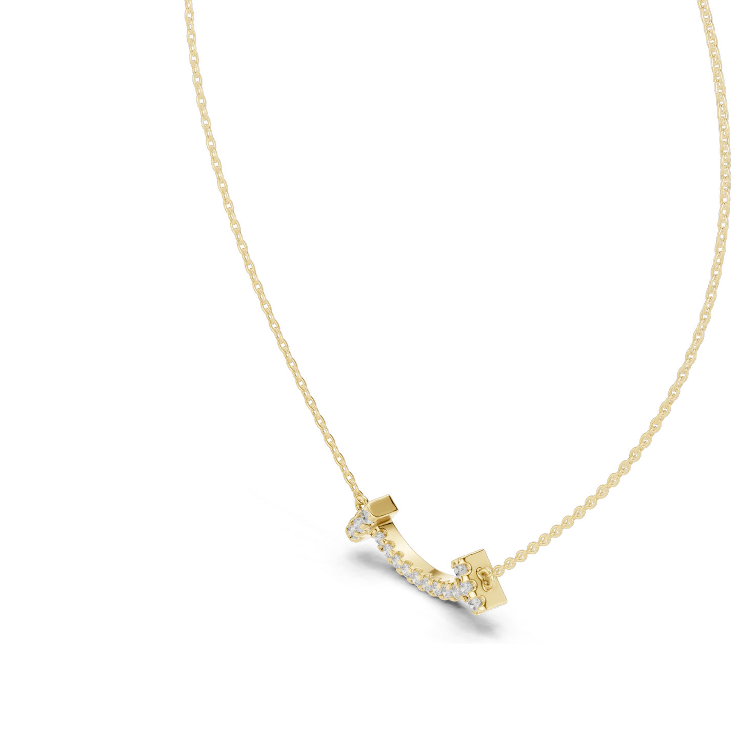 0.38 CT Lab-Grown VVS-VS EF Diamond Bar Necklace | Pave Set Round Brilliant Cut | 18KT/14KT Rose, Yellow, White Gold | Fine Jewelry