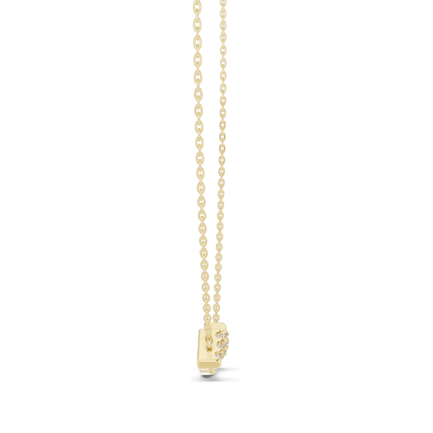 0.38 CT Lab-Grown VVS-VS EF Diamond Bar Necklace | Pave Set Round Brilliant Cut | 18KT/14KT Rose, Yellow, White Gold | Fine Jewelry