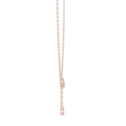 0.31 CT Lab-Created VVS-VS EF Diamond Necklace | Y-Shape Pendant | 18KT, 14KT, Rose, Yellow, White Gold