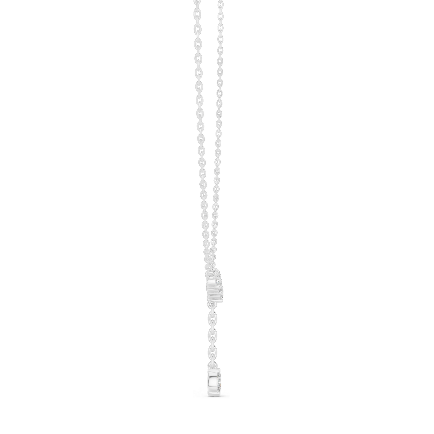 0.31 CT Lab-Created VVS-VS EF Diamond Necklace | Y-Shape Pendant | 18KT, 14KT, Rose, Yellow, White Gold