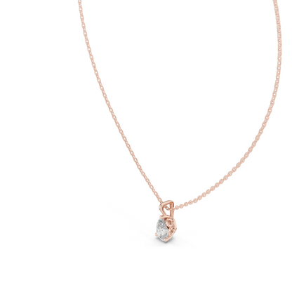 1 CT Lab-Created VVS-VS EF Diamond Necklace | Pear Cut | 18KT, 14KT Rose, Yellow, White Gold | Sustainable Fine Jewelry