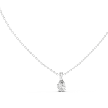 1 CT Lab-Created VVS-VS EF Diamond Necklace | Pear Cut | 18KT, 14KT Rose, Yellow, White Gold | Sustainable Fine Jewelry