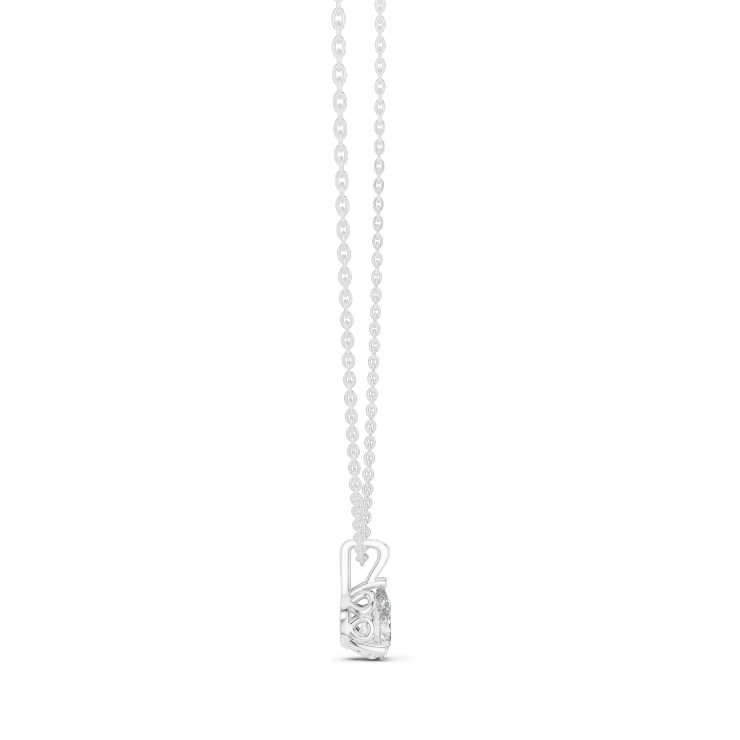 1 CT Lab-Created VVS-VS EF Diamond Necklace | Pear Cut | 18KT, 14KT Rose, Yellow, White Gold | Sustainable Fine Jewelry