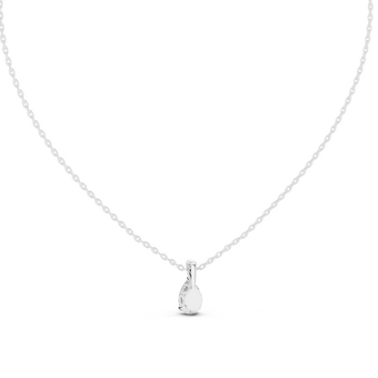 1 CT Lab-Created VVS-VS EF Diamond Necklace | Pear Cut | 18KT, 14KT Rose, Yellow, White Gold | Sustainable Fine Jewelry