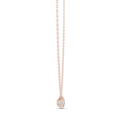 1 CT Lab-Created VVS-VS EF Diamond Necklace | Round Brilliant Cut | 18KT, 14KT Rose, Yellow, White Gold